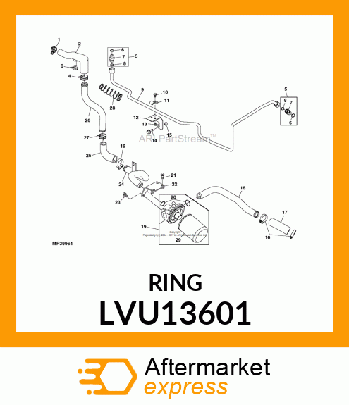 SEAL, PACKING 0.125 X 1.475 ID LVU13601