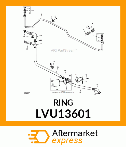 SEAL, PACKING 0.125 X 1.475 ID LVU13601