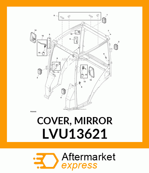 COVER, MIRROR LVU13621