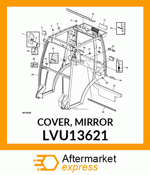 COVER, MIRROR LVU13621