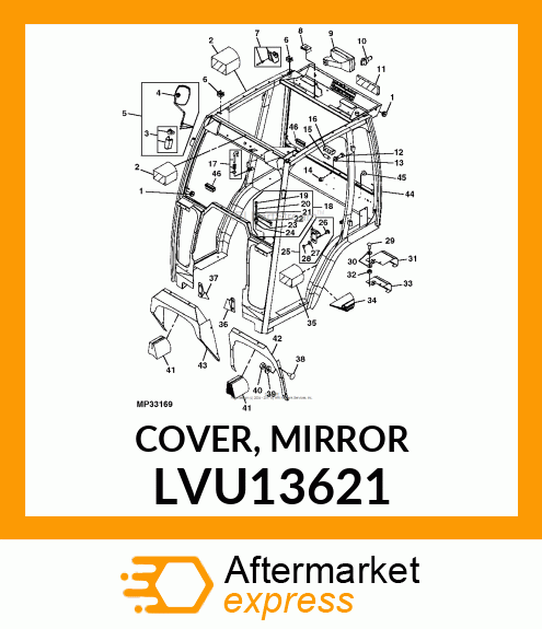 COVER, MIRROR LVU13621