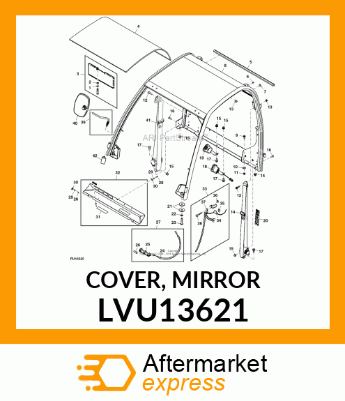 COVER, MIRROR LVU13621