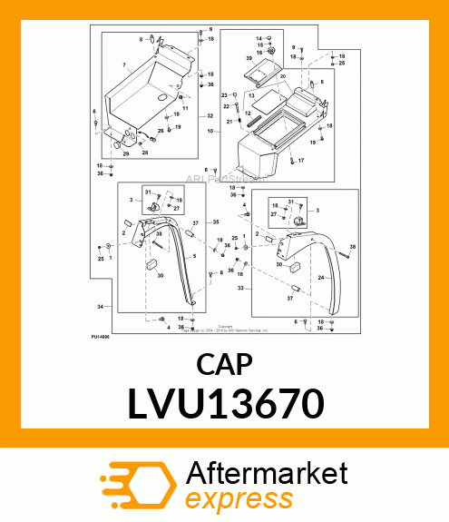 CAP, PLASTIC LVU13670