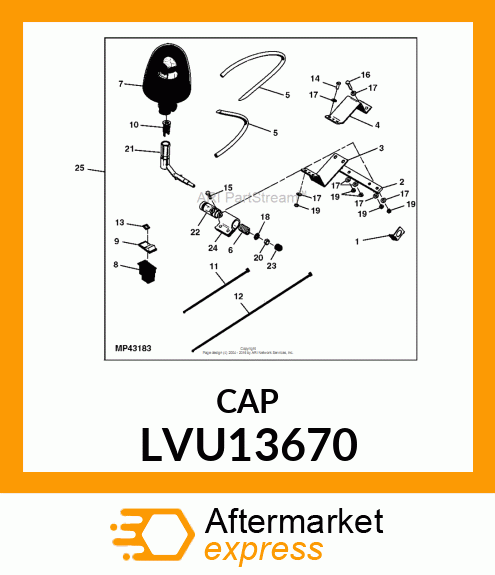 CAP, PLASTIC LVU13670