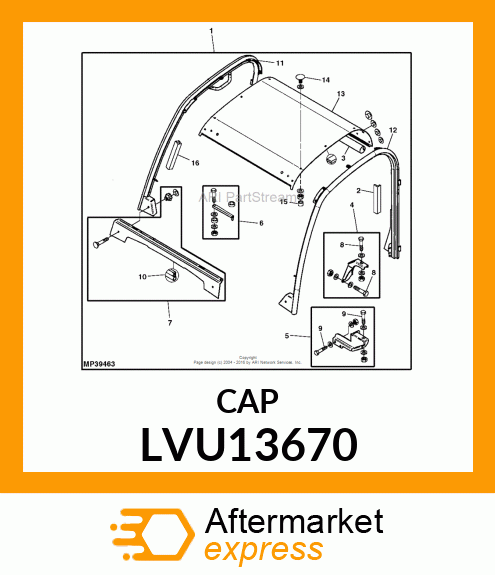 CAP, PLASTIC LVU13670