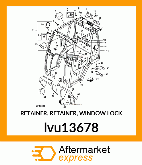 RETAINER, RETAINER, WINDOW LOCK lvu13678