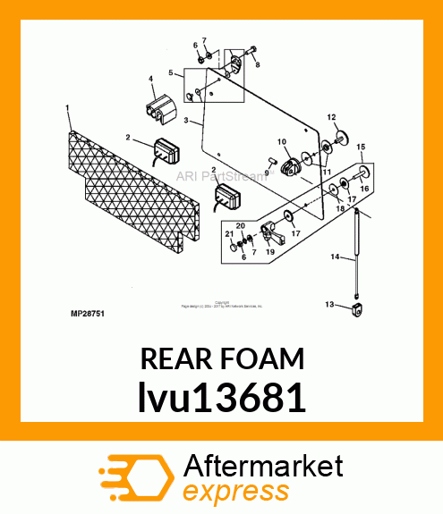 REAR FOAM lvu13681