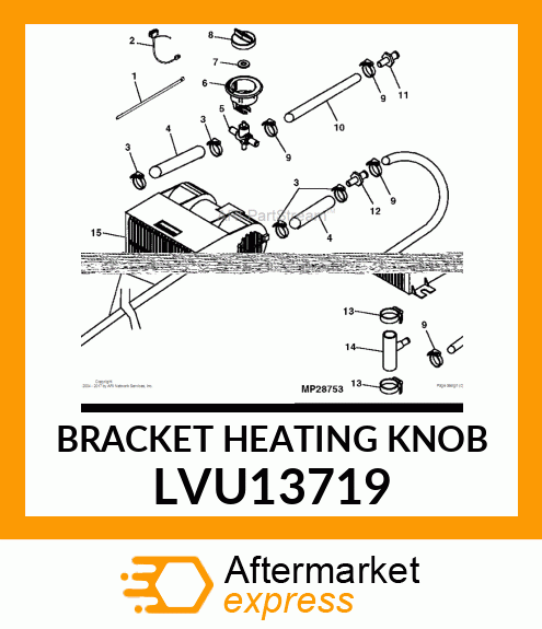 BRACKET HEATING KNOB LVU13719