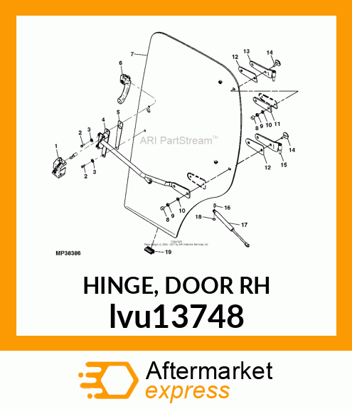 HINGE, DOOR RH lvu13748