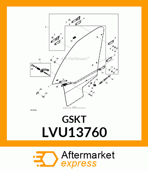 GASKET, DOOR LOCK LVU13760