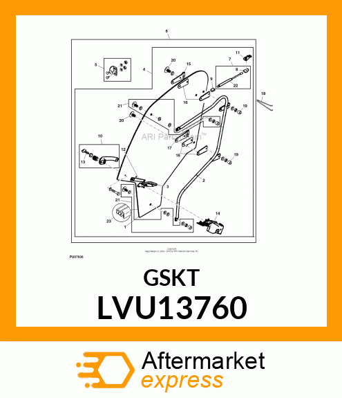 GASKET, DOOR LOCK LVU13760