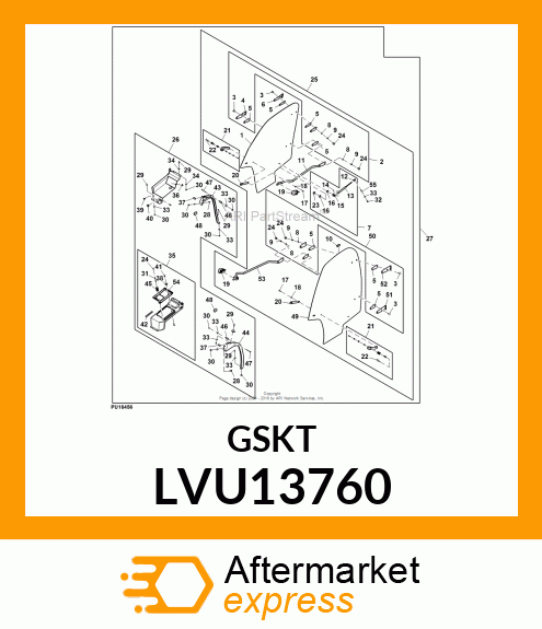 GASKET, DOOR LOCK LVU13760