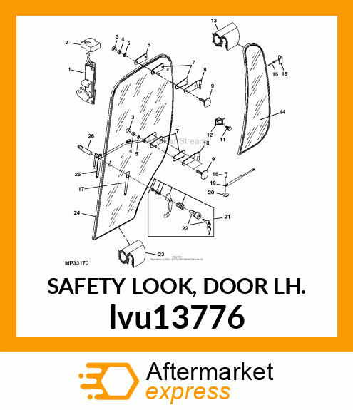 SAFETY LOOK, DOOR LH. lvu13776