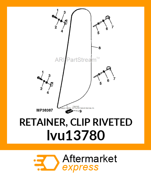 RETAINER, CLIP RIVETED lvu13780