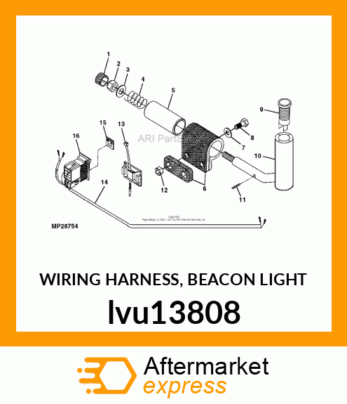 WIRING HARNESS, BEACON LIGHT lvu13808