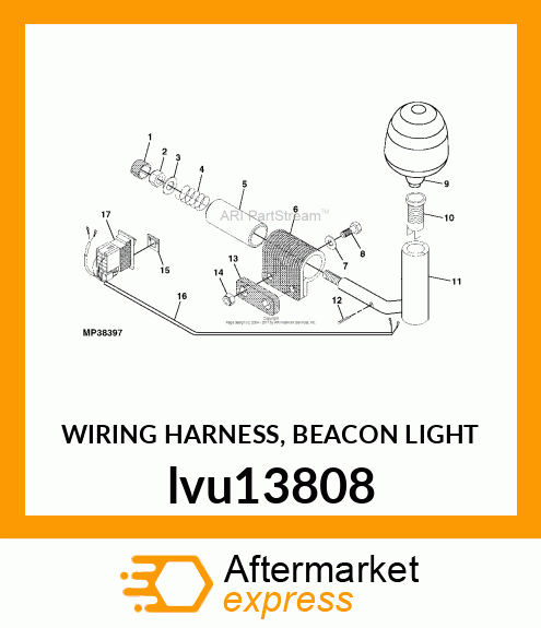 WIRING HARNESS, BEACON LIGHT lvu13808