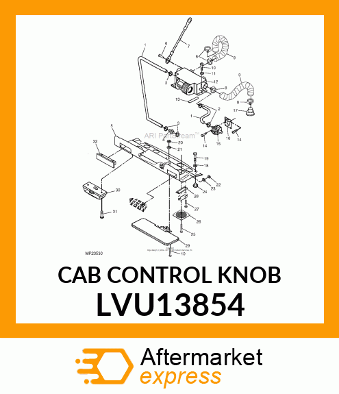 CAB CONTROL KNOB LVU13854