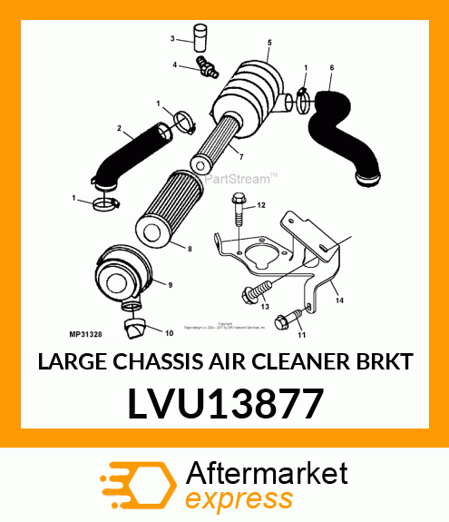 LARGE CHASSIS AIR CLEANER BRKT LVU13877