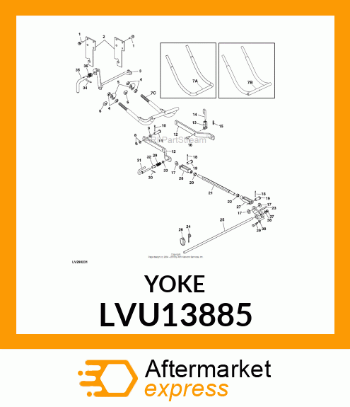 YOKE, YOKE, EYE JOINT LINK, LH LVU13885