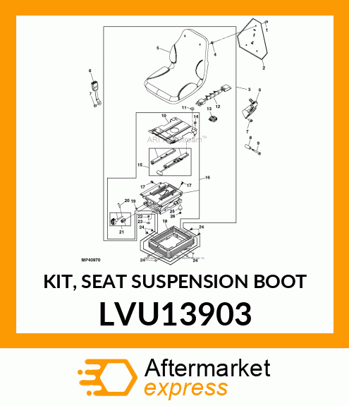 KIT, SEAT SUSPENSION BOOT LVU13903