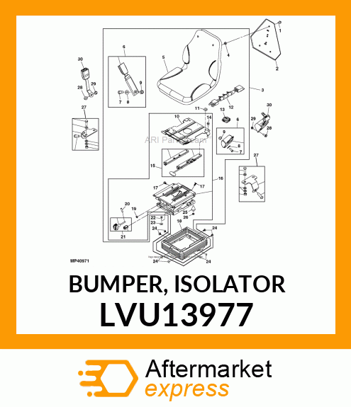 BUMPER, ISOLATOR LVU13977