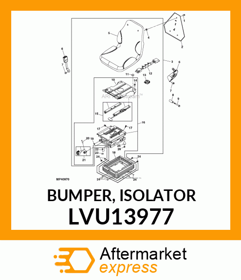 BUMPER, ISOLATOR LVU13977