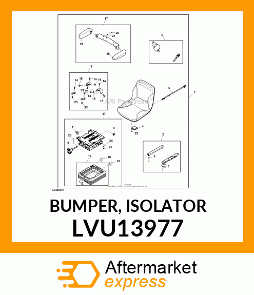 BUMPER, ISOLATOR LVU13977