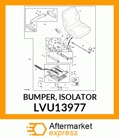 BUMPER, ISOLATOR LVU13977