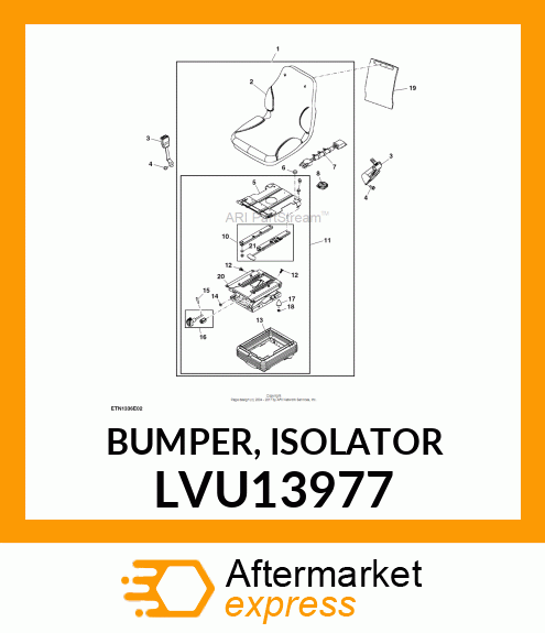 BUMPER, ISOLATOR LVU13977