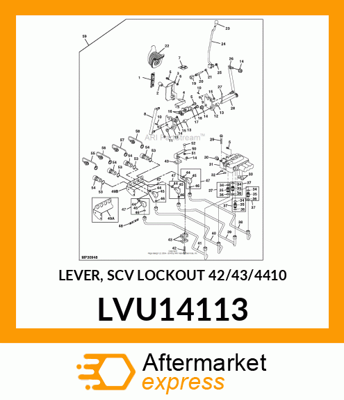 LEVER, SCV LOCKOUT 42/43/4410 LVU14113