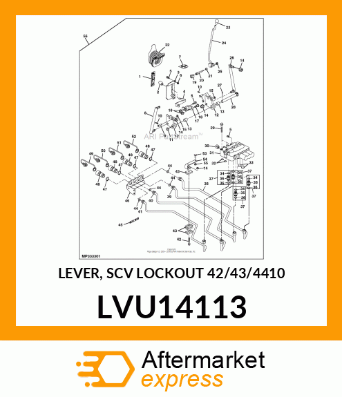 LEVER, SCV LOCKOUT 42/43/4410 LVU14113