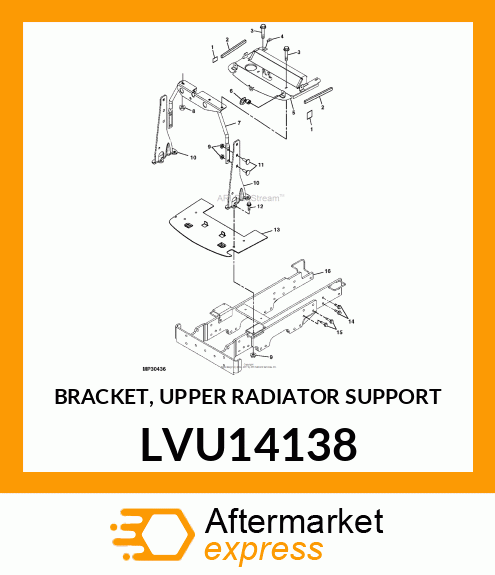 BRACKET, UPPER RADIATOR SUPPORT LVU14138