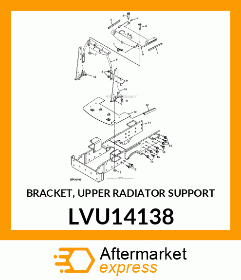 BRACKET, UPPER RADIATOR SUPPORT LVU14138