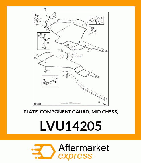 PLATE, COMPONENT GAURD, MID CHSSS, LVU14205