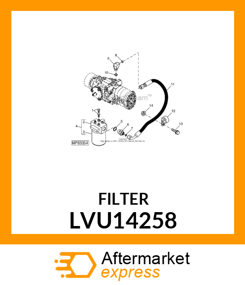 FILTER, SPIN ON CARTRIDGE LVU14258