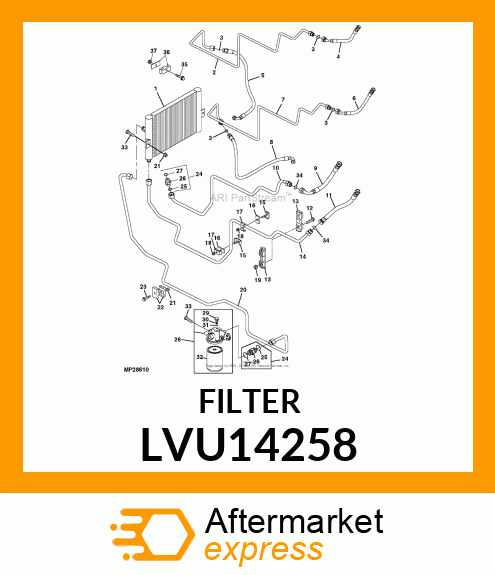 FILTER, SPIN ON CARTRIDGE LVU14258