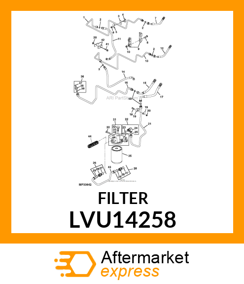 FILTER, SPIN ON CARTRIDGE LVU14258