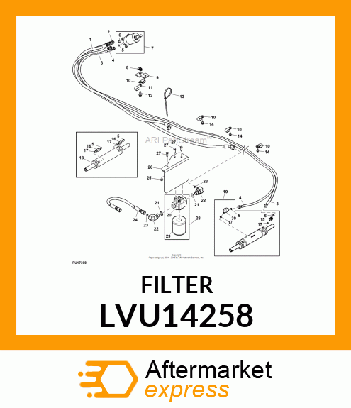 FILTER, SPIN ON CARTRIDGE LVU14258