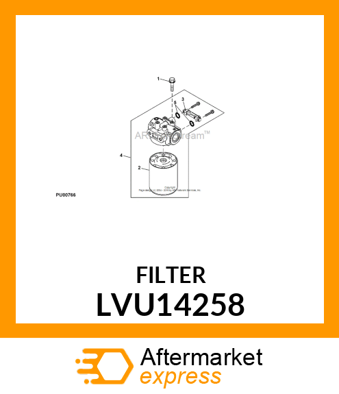 FILTER, SPIN ON CARTRIDGE LVU14258