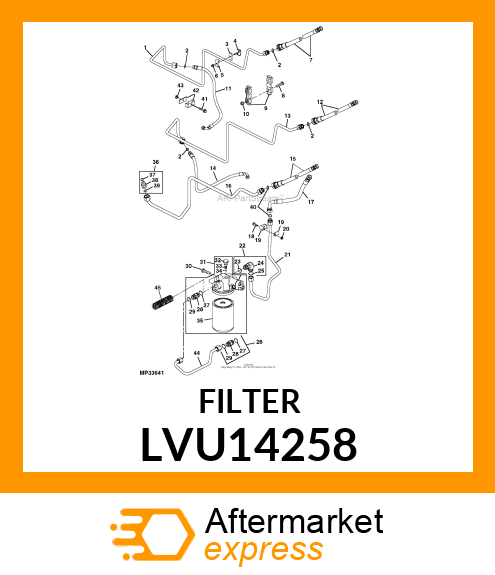 FILTER, SPIN ON CARTRIDGE LVU14258