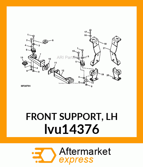 FRONT SUPPORT, LH lvu14376