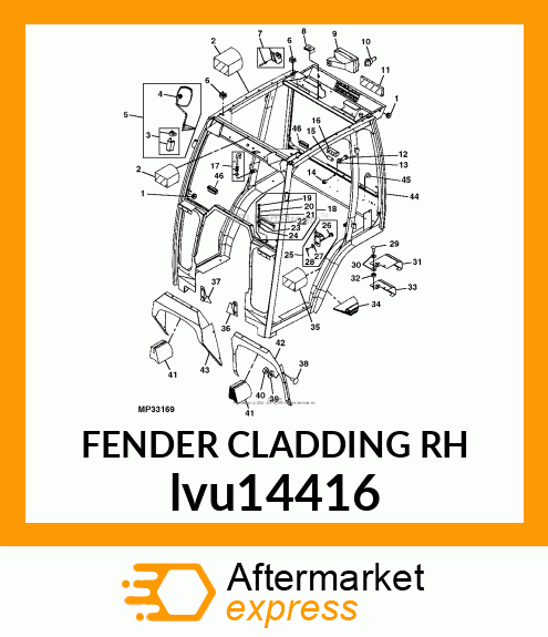 FENDER CLADDING RH lvu14416