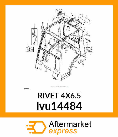 RIVET 4X6.5 lvu14484