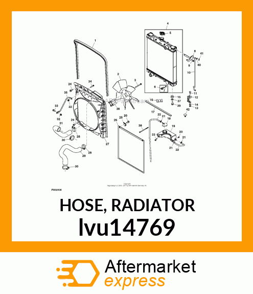 HOSE, RADIATOR lvu14769