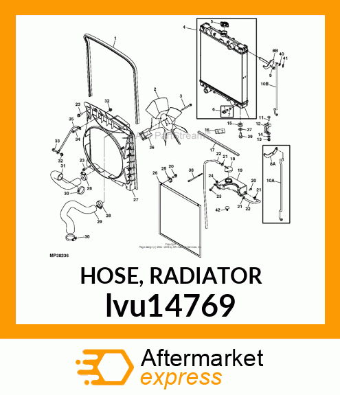 HOSE, RADIATOR lvu14769