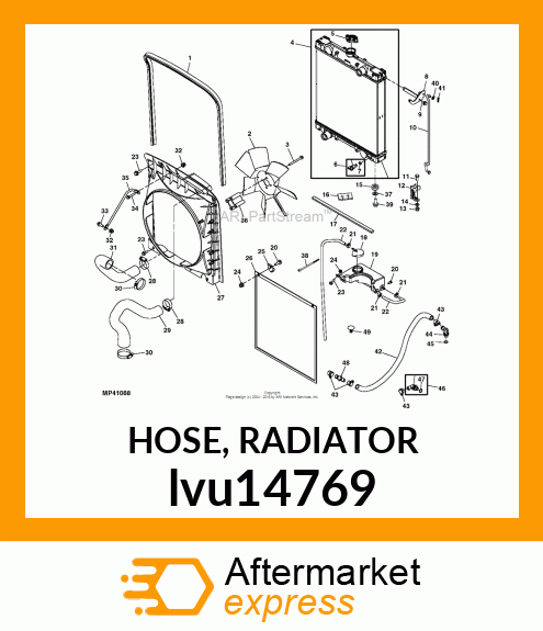 HOSE, RADIATOR lvu14769