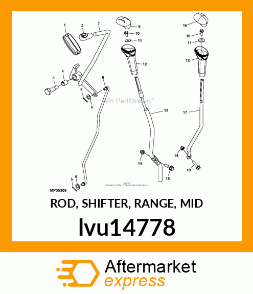 ROD, SHIFTER, RANGE, MID lvu14778