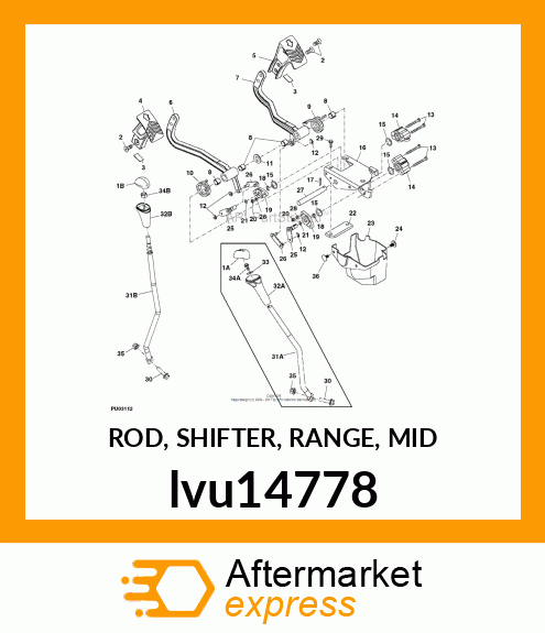 ROD, SHIFTER, RANGE, MID lvu14778