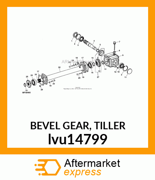 BEVEL GEAR, TILLER lvu14799