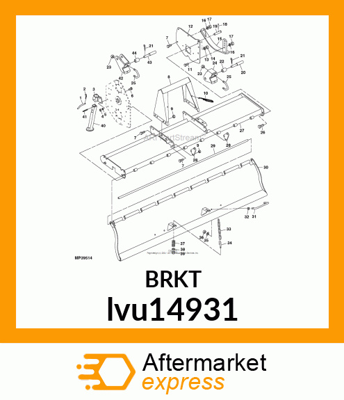 BRACKET, LOWER HITCH CLEVIS RH lvu14931